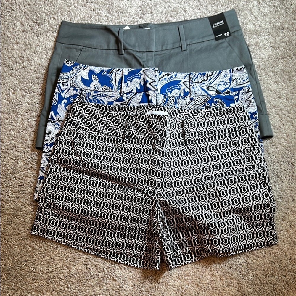 New York & Company shorts, size 10, new condition, set of 3
